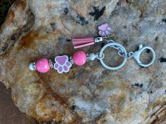 Love my pet pink keychain